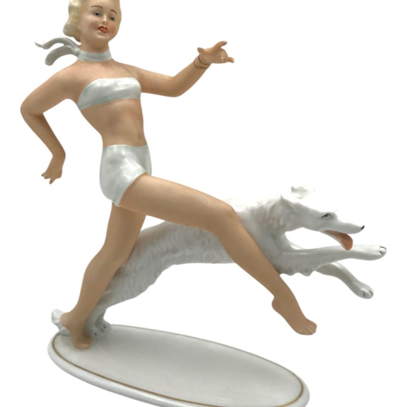 SchauBach Köpekli Art Deco Biblo