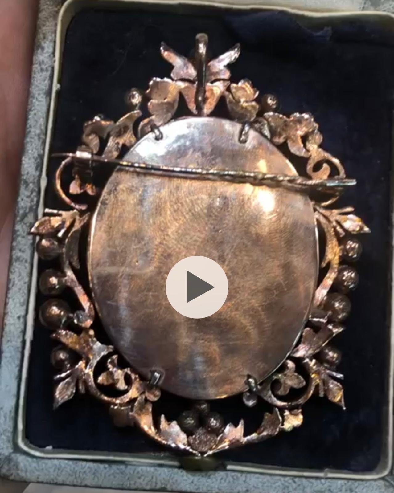 Elmas Taşlı Oryantal Kadın Figürlü Broş - Görsel 2